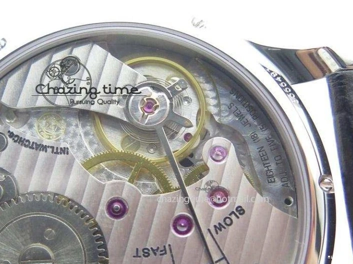 MIROTIME 0425 Portuguese IW545407 Black Dial ZF 1:1 Best Edition On Dark Blue Leather Strap DailyWear 7337